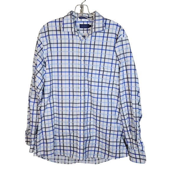 J. McLaughlin Supreme 100s Cotton 2-Ply Tartan Button Down Shirt Size Large - Picture 1 of 7